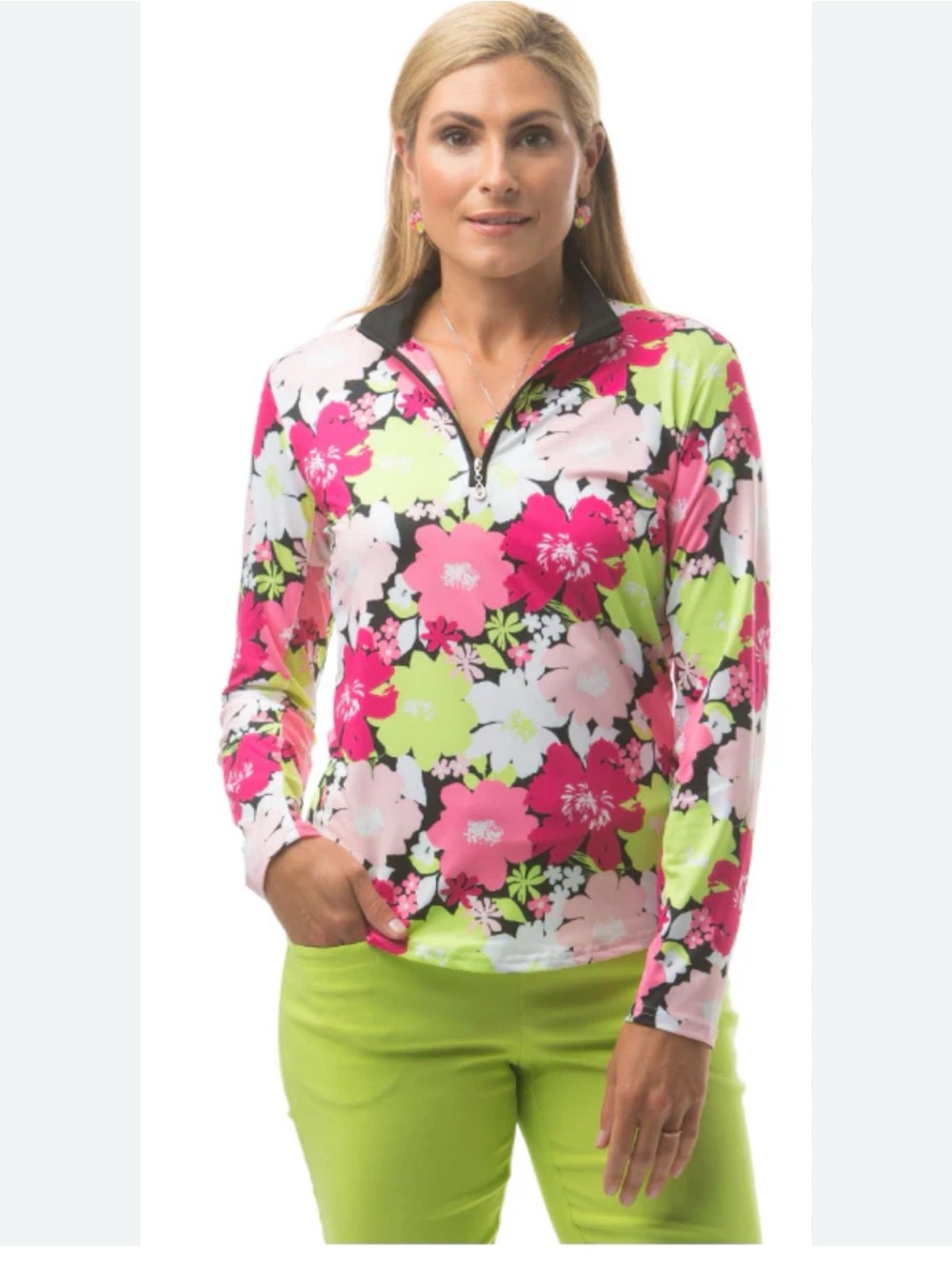 SanSoleil 1/4 Zip SolCool UPF Shirt Size Large